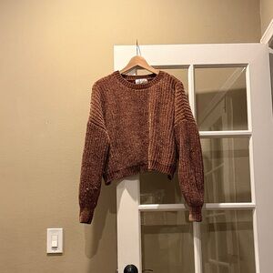 Zenana Outfitters Brown Crew Neck Sweater
